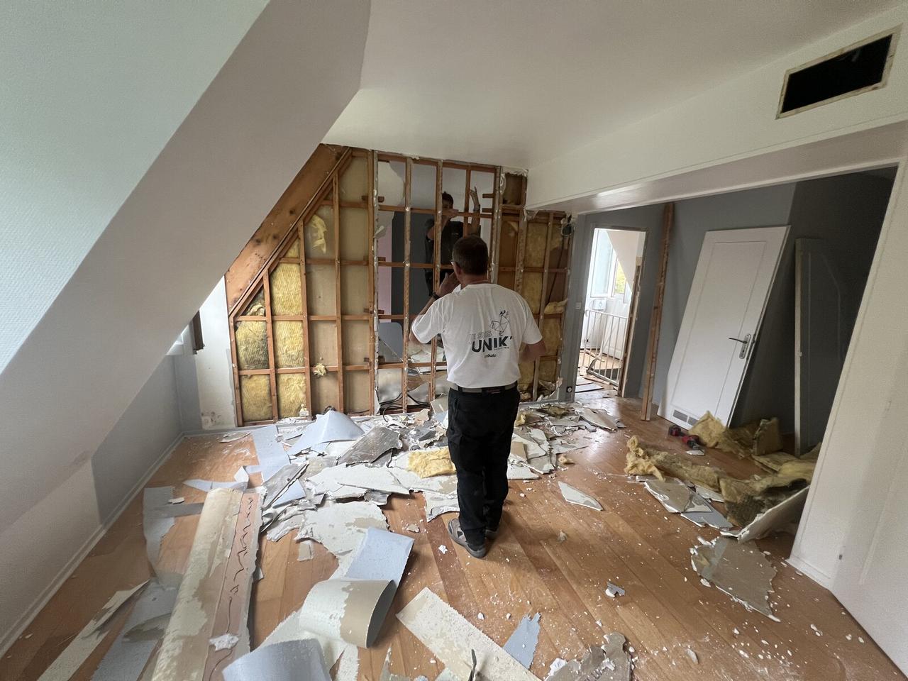 Rénovation 1er étage Bois d'Achelles – pendant travaux, 1