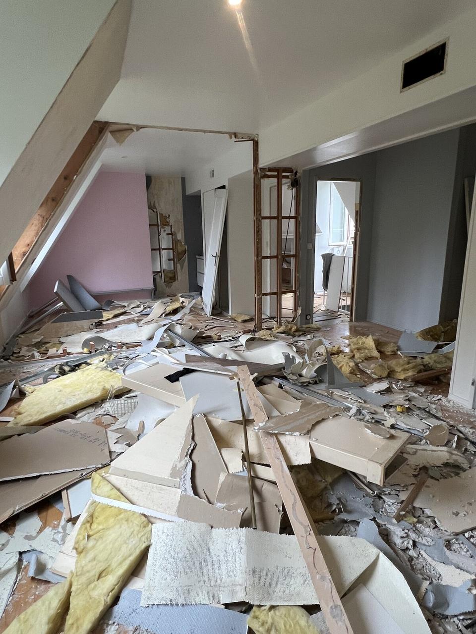 Rénovation 1er étage Bois d'Achelles – pendant travaux, 2
