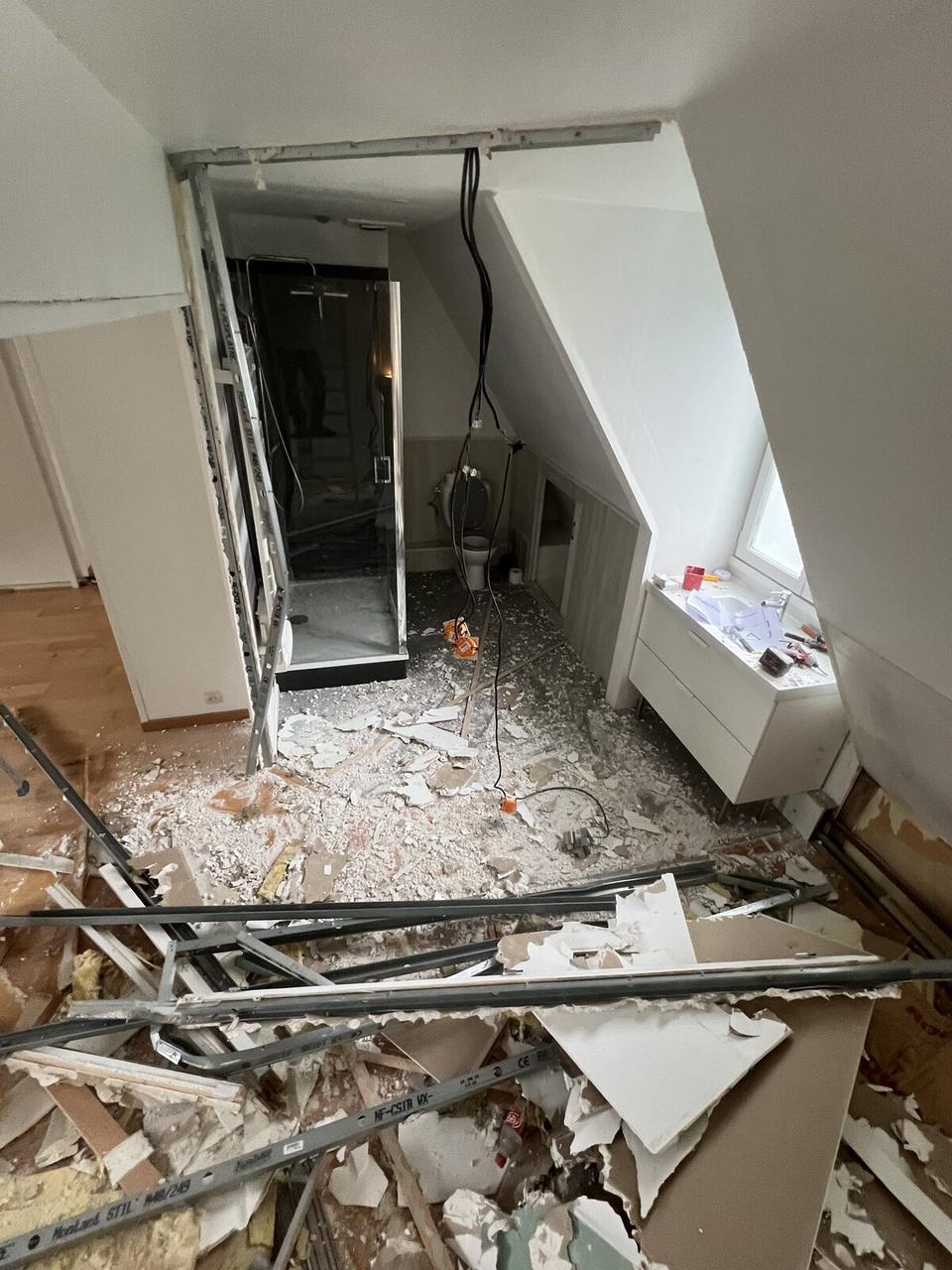 Rénovation 1er étage Bois d'Achelles – pendant travaux, 3