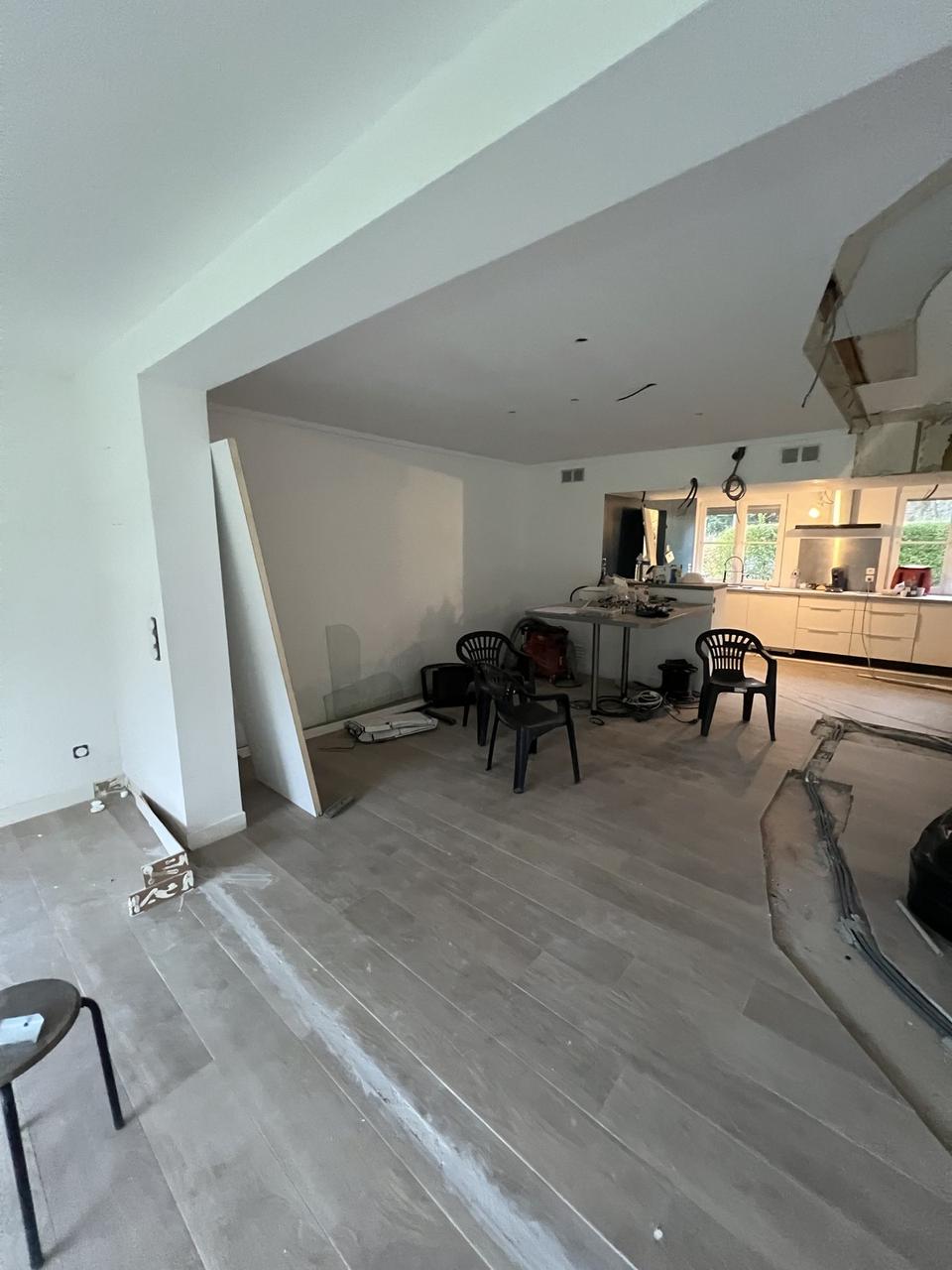 Rénovation RDC Bois d'Achelles – pendant travaux, 2