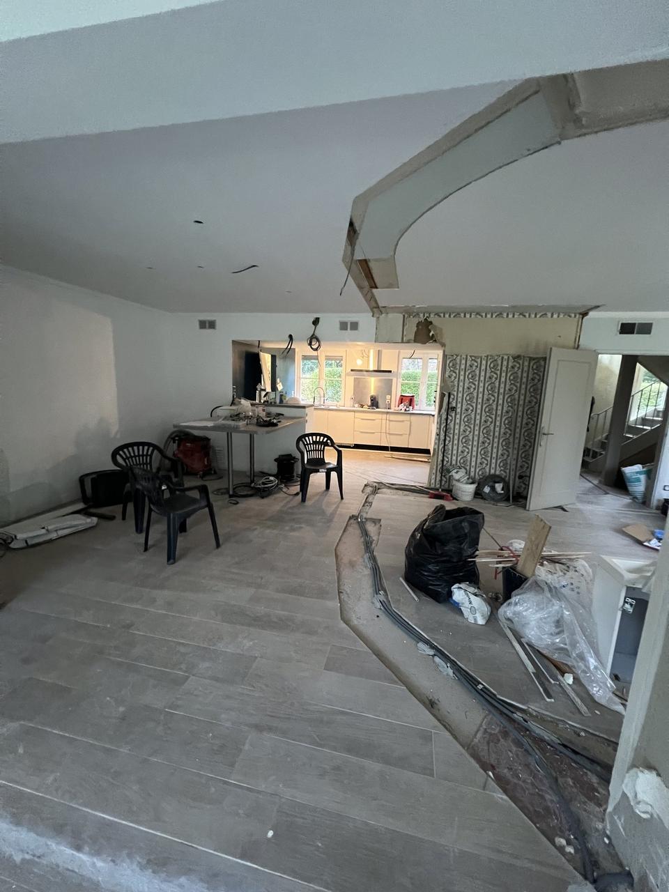 Rénovation RDC Bois d'Achelles – pendant travaux, 3
