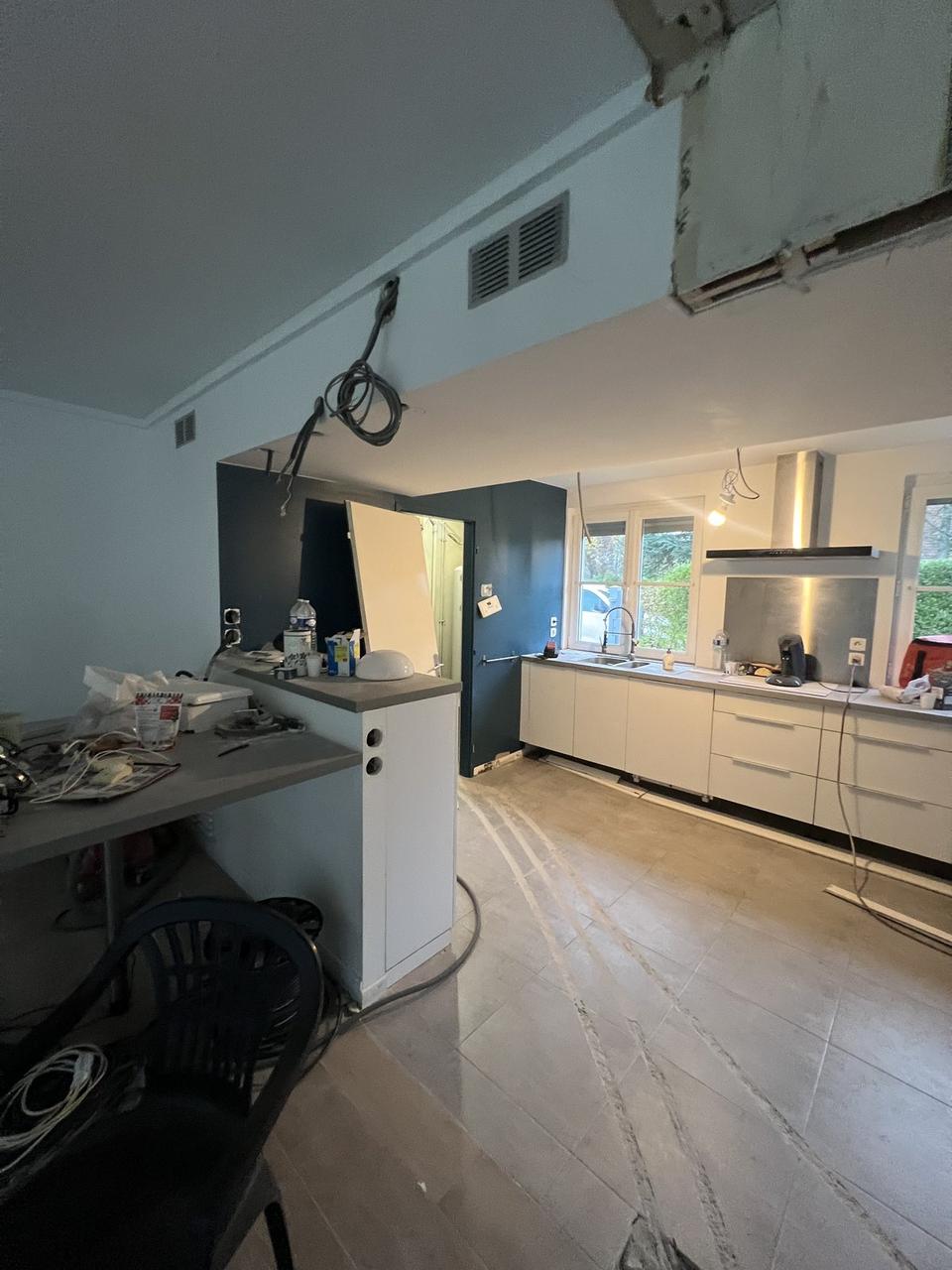 Rénovation RDC Bois d'Achelles – pendant travaux, 5