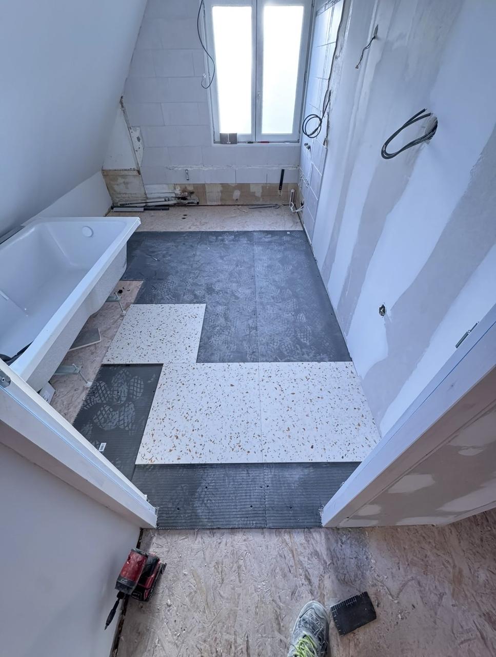 Rénovation salle de bain enfant Bois d'Achelles – pendant travaux, 2