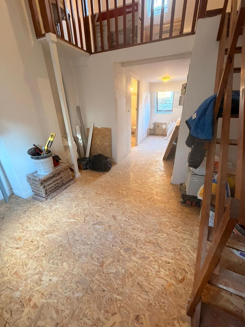 Vue couloir début chantier