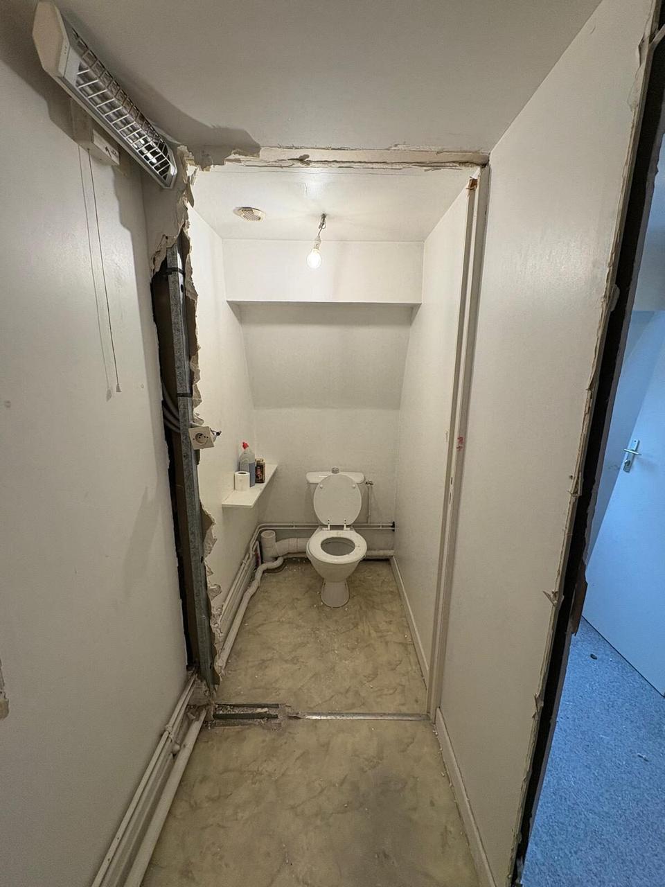 WC – ouverture cloison et plomberie