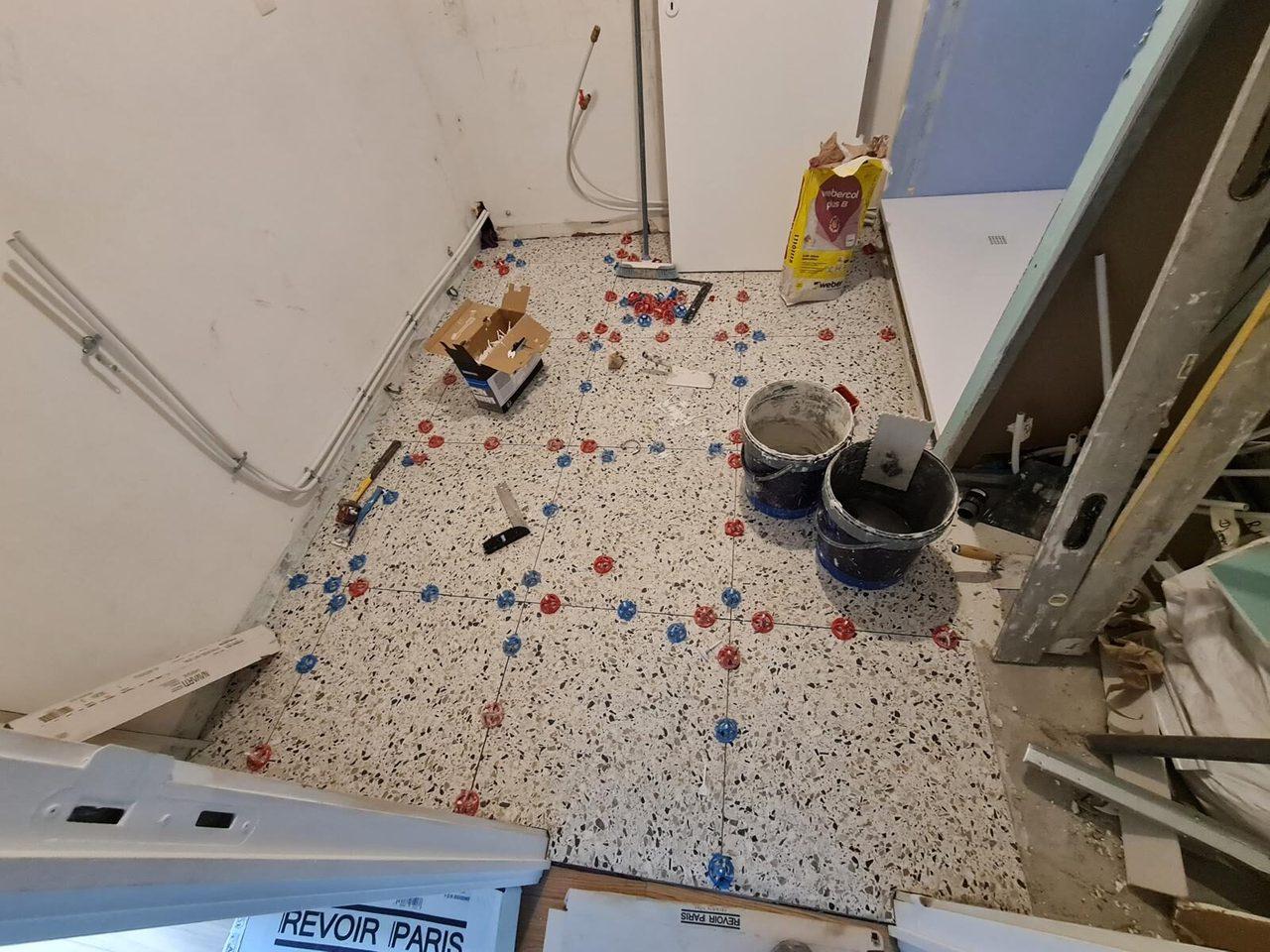 Revêtement de sol soigné, chantier Top Reno
