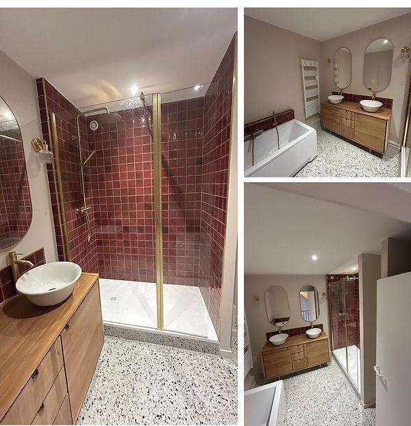 Salle de bain bordeaux