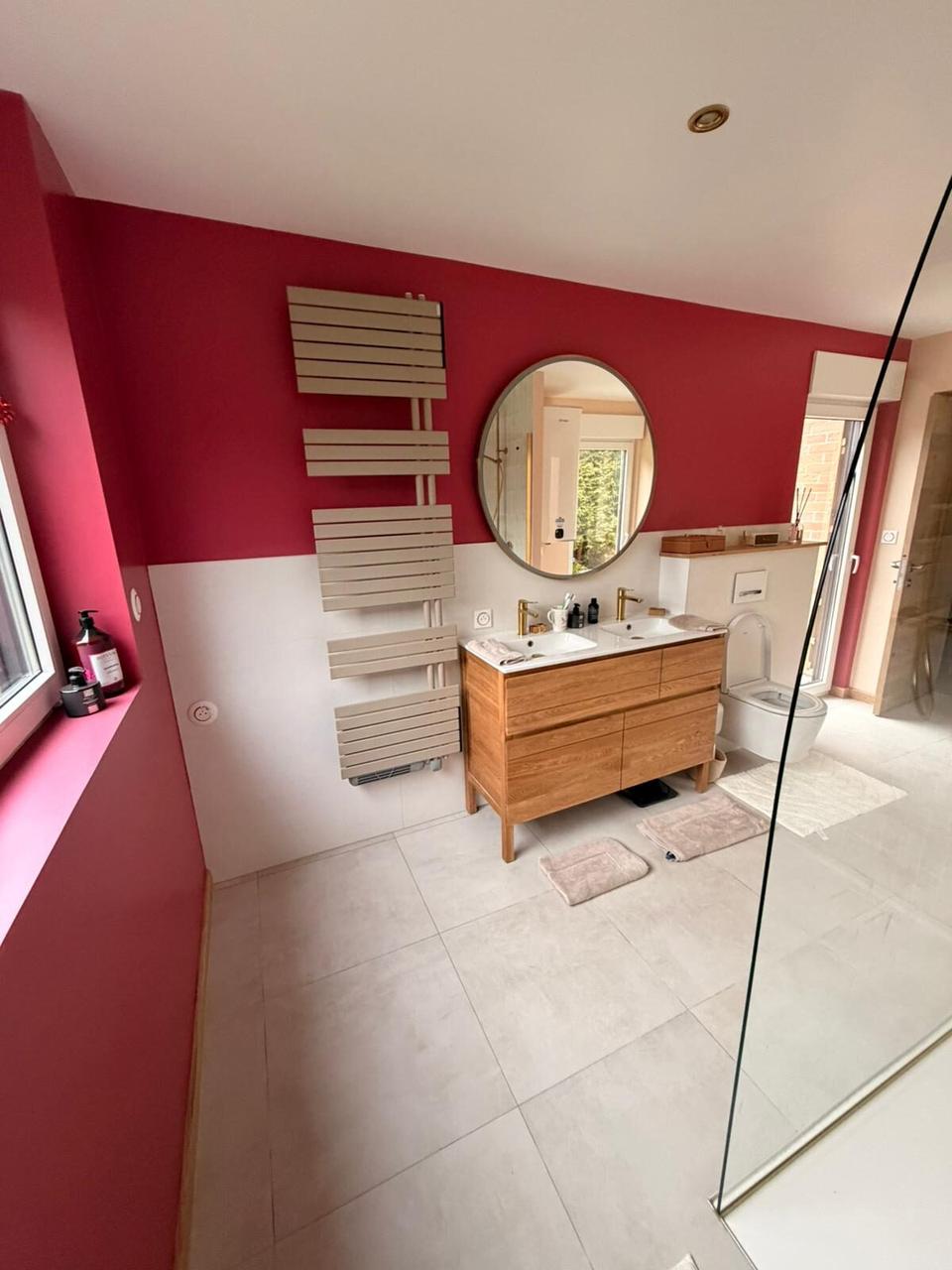 Extension salle de bain Halluin – carrelage et sanitaires neufs